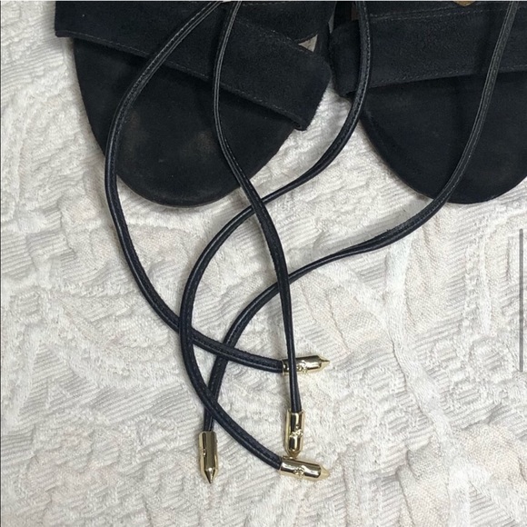 Sam Edelman Yardley Suede Lace Up Heels wedge shoe - Picture 6 of 8